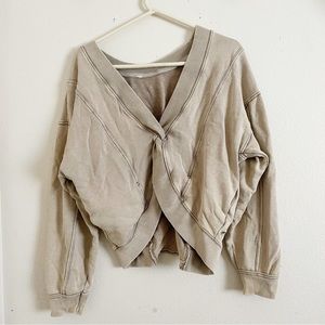 Free People Movement Vintage Wash Twist Front Sweater